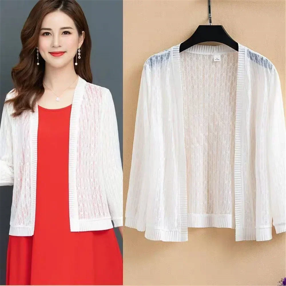 Women Lace Cardigan Female Cardigans Women Thin Jacket Coat Ladies Shawl Outerwear Summer Sun Protection Clothing
Women Lace Cardigan Female Cardigans Women Thin Jacket Coat Ladies Shawl Outerwear Summer Sun Protection Clothing