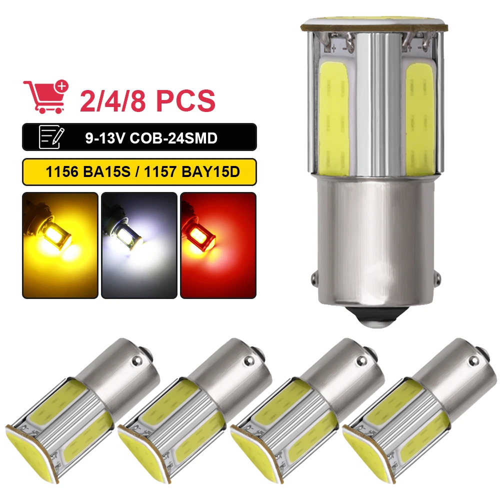 2 / 4 / 8 PCS P21W 1156 BA15S 1157 BAY15D Светодиодная лампочка 12V COB 7000K Белый - красный Автомобиль поворачивает на задний фонарь
2 / 4 / 8 PCS P21W 1156 BA15S 1157 BAY15D Светодиодная лампочка 12V COB 7000K Белый - красный Автомобиль поворачивает на задний фонарь