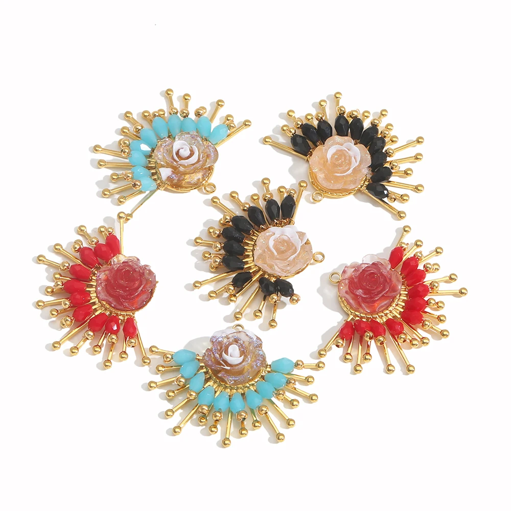 1pcs Stainless Steel Flower Charms Gold-plated for DIY Bracelet Necklace Earrings Jewelry Making Materials Accessories Wholesale
1pcs Stainless Steel Flower Charms Gold-plated for DIY Bracelet Necklace Earrings Jewelry Making Materials Accessories Wholesale