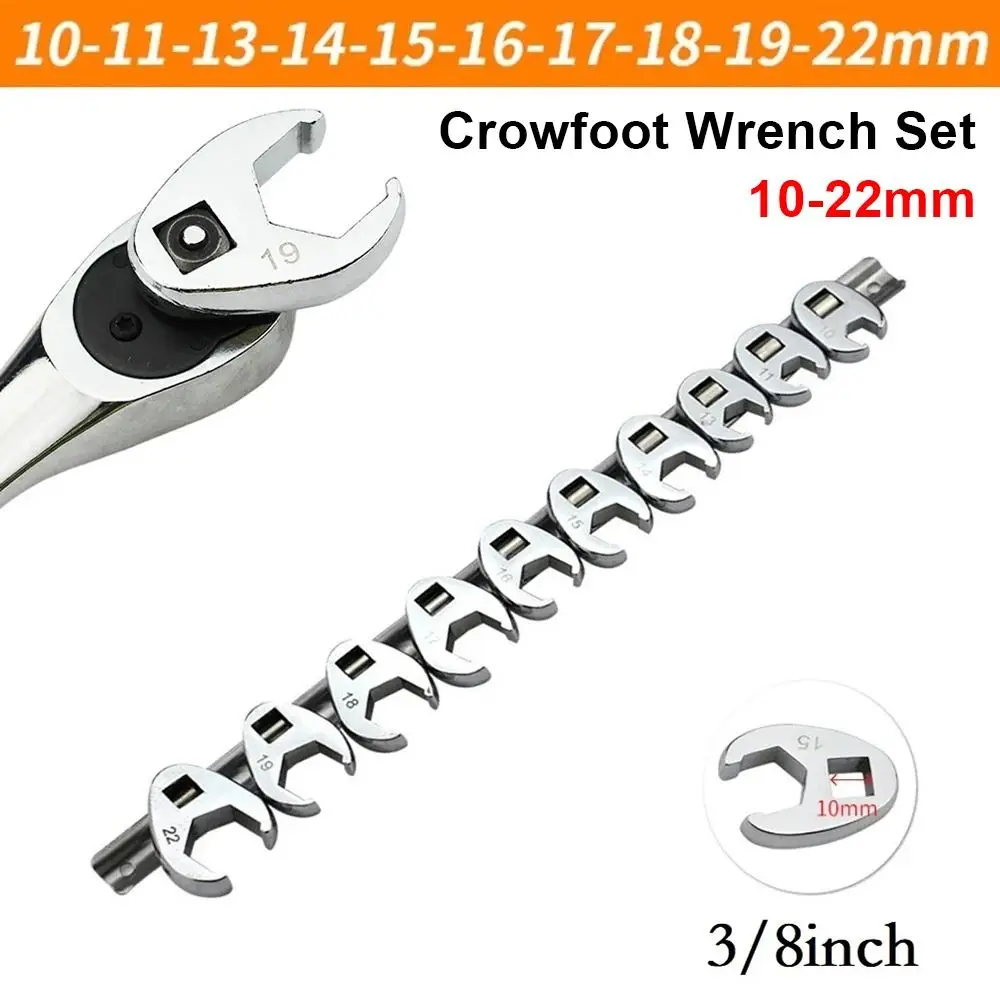 10 шт./компл., 10-22 мм, гаечные ключи Crowfoot, привод 3/8 дюйма, гаечный ключ с открытым концом из углеродистой стали, метрический ножной рожок, головка ключа
10 шт./компл., 10-22 мм, гаечные ключи Crowfoot, привод 3/8 дюйма, гаечный ключ с открытым концом из углеродистой стали, метрический ножной рожок, головка ключа