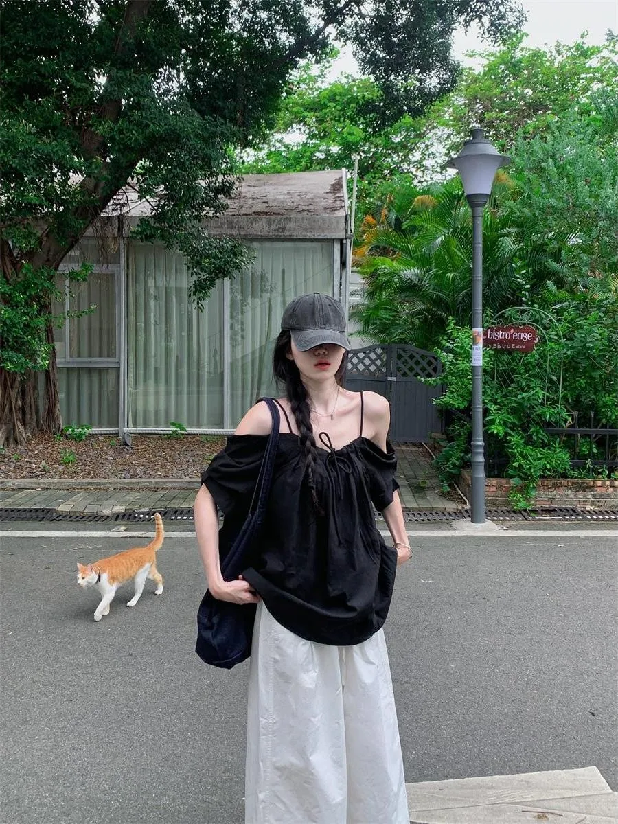 Summer 2026 Women's Shoulder Bared Short Sleeve Shirt Casual Loose Multi Purpose Spicy Girl Style Top Korean Version Commute ...
Summer 2026 Women's Shoulder Bared Short Sleeve Shirt Casual Loose Multi Purpose Spicy Girl Style Top Korean Version Commute ...