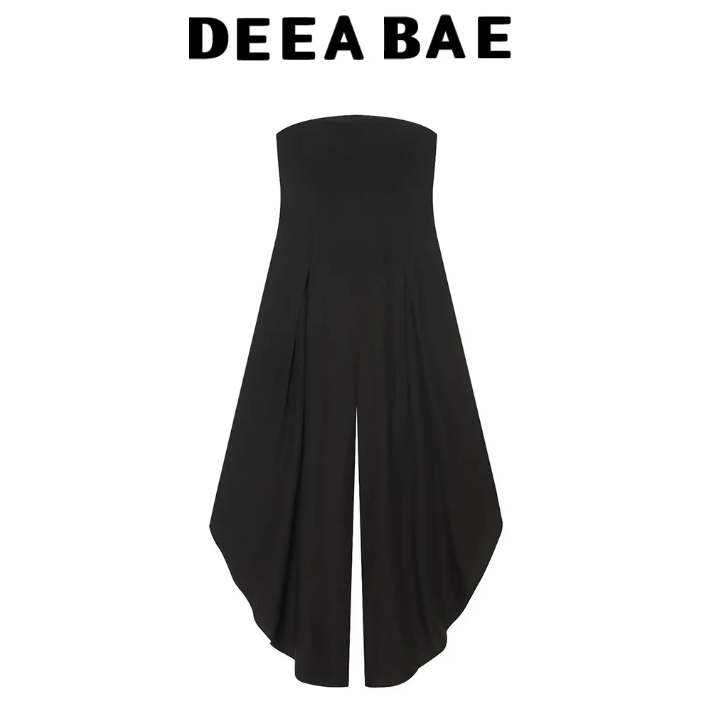 DEEABAE 2026 Summer New Women's Fashion Simple Off Shoulder Straight Collar strapless Asymmetric Wide Leg jumpsuit
DEEABAE 2026 Summer New Women's Fashion Simple Off Shoulder Straight Collar strapless Asymmetric Wide Leg jumpsuit