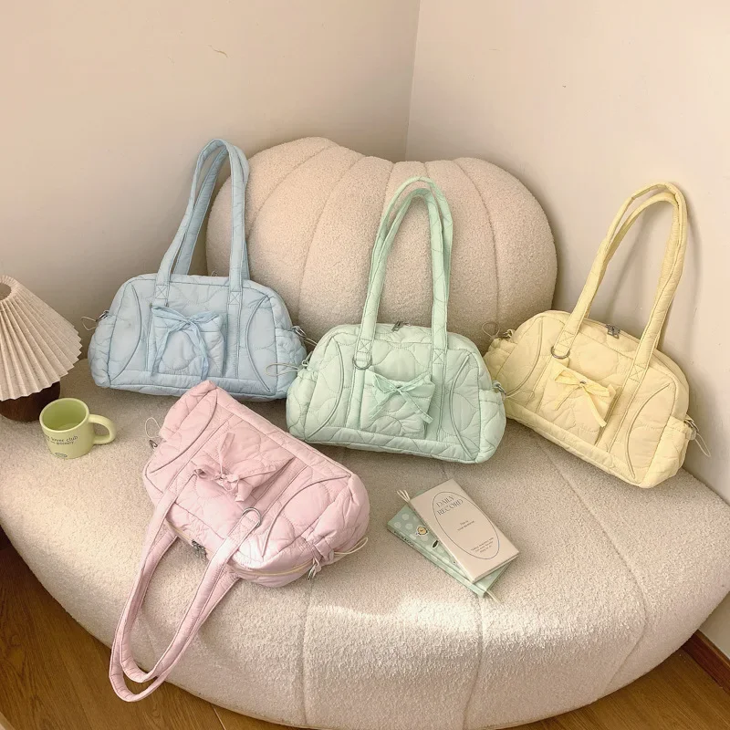 Fashion Korean Style Mommy Bag with Bow Women Casual Tote Shoulder Mommy Bag for Travel Work Crossbody Diaper Bag
Fashion Korean Style Mommy Bag with Bow Women Casual Tote Shoulder Mommy Bag for Travel Work Crossbody Diaper Bag