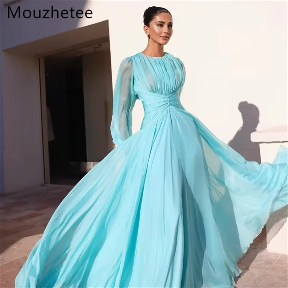 Mouzhetee Shiny A-Line O-Neck Pleat Evening Dresses Formal Party Gowns for Women Elegant Prom Gown Customized 2026
Mouzhetee Shiny A-Line O-Neck Pleat Evening Dresses Formal Party Gowns for Women Elegant Prom Gown Customized 2026