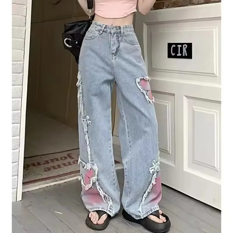 Female Fashion Wash Cowboy Pantalons Korean Women High Waist Jeans Pants Spring Summer Ladies Embroidery Denim Trousers Ladies
Female Fashion Wash Cowboy Pantalons Korean Women High Waist Jeans Pants Spring Summer Ladies Embroidery Denim Trousers Ladies