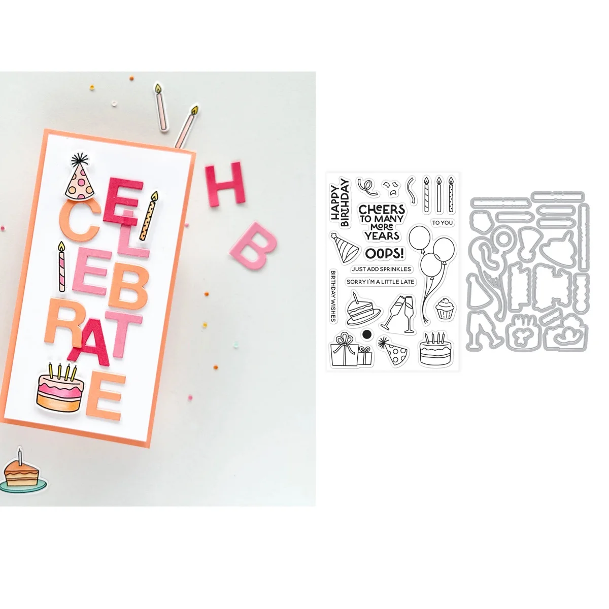 Birthday Icons Clear Stamps Metal Cutting Dies DIY Scrapbooking Supplies Paper Craft Handmade Album Card Punch Template Die
Birthday Icons Clear Stamps Metal Cutting Dies DIY Scrapbooking Supplies Paper Craft Handmade Album Card Punch Template Die