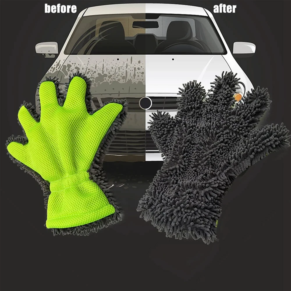 Scratch Free Car Wash Gloves with Chenille and Microfiber, Double-Sided Coral Velvet Cleaning Tool for Auto Care and Wiping
Scratch Free Car Wash Gloves with Chenille and Microfiber, Double-Sided Coral Velvet Cleaning Tool for Auto Care and Wiping