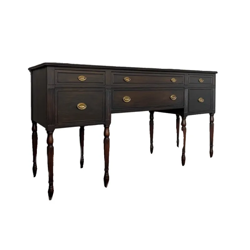 American-style entry chest modern simple medieval entrance table French retro entrance cabinet black light luxury
American-style entry chest modern simple medieval entrance table French retro entrance cabinet black light luxury