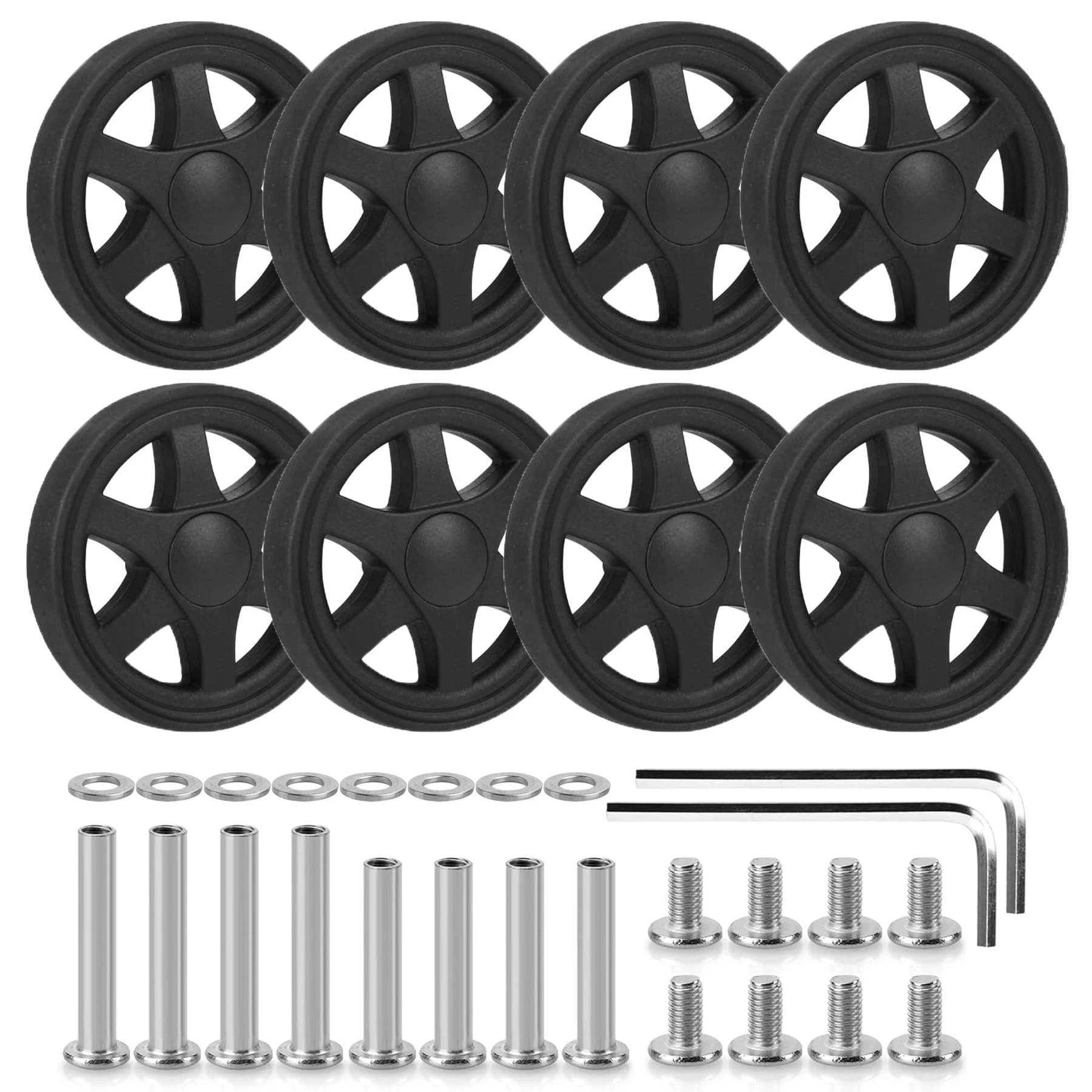 8Pcs Black Suitcase Replacement Wheels Wear-resistant Luggage Wheel with Screw Trolley Repair Wheel 50mm Axles Caster Parts
8Pcs Black Suitcase Replacement Wheels Wear-resistant Luggage Wheel with Screw Trolley Repair Wheel 50mm Axles Caster Parts