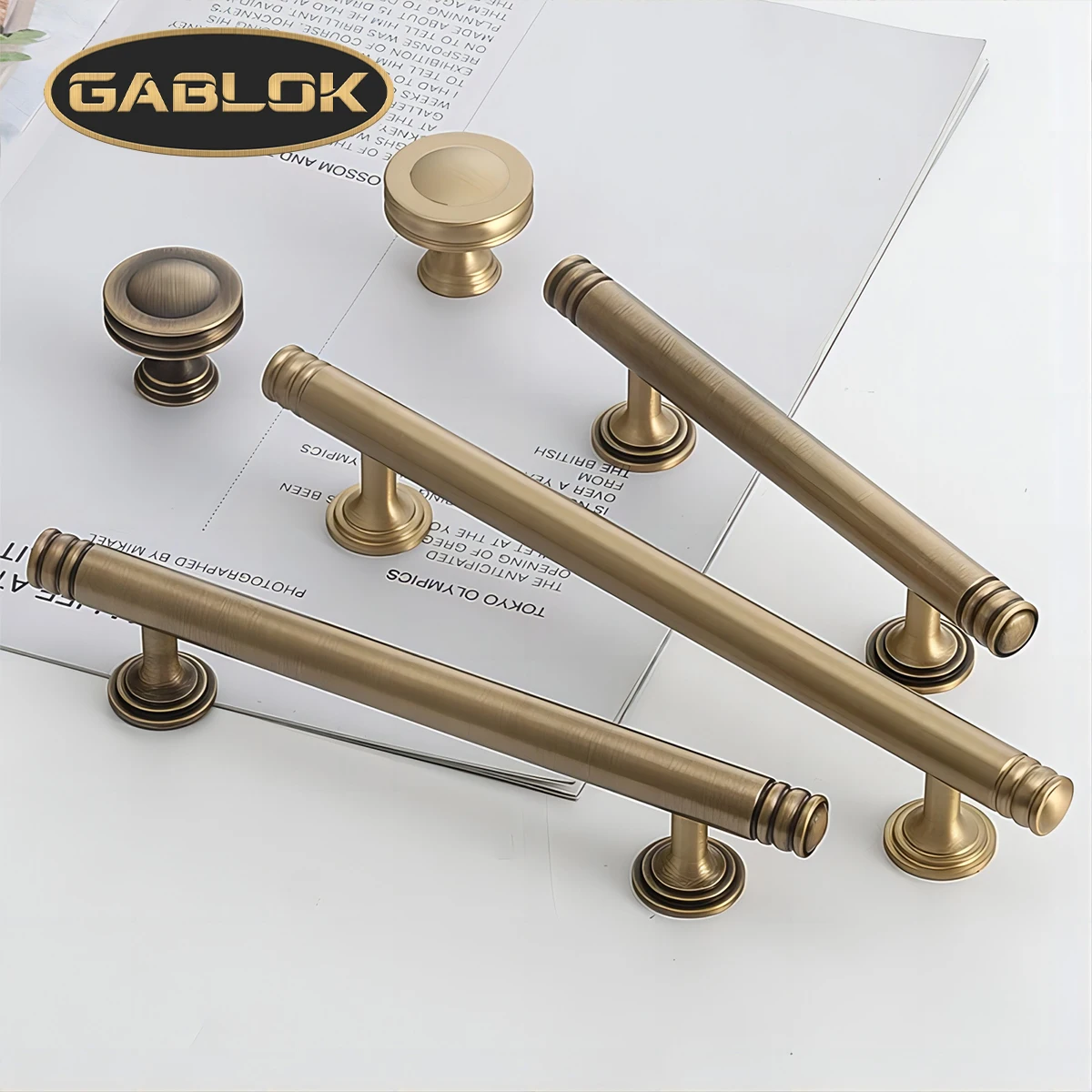 GABLOK Brass Door Handles Fancy Luxury Style Kitchen Cabinet Pulls Drawer Knobs Bathroom Bedroom T-Bar Pure Copper Handles
GABLOK Brass Door Handles Fancy Luxury Style Kitchen Cabinet Pulls Drawer Knobs Bathroom Bedroom T-Bar Pure Copper Handles