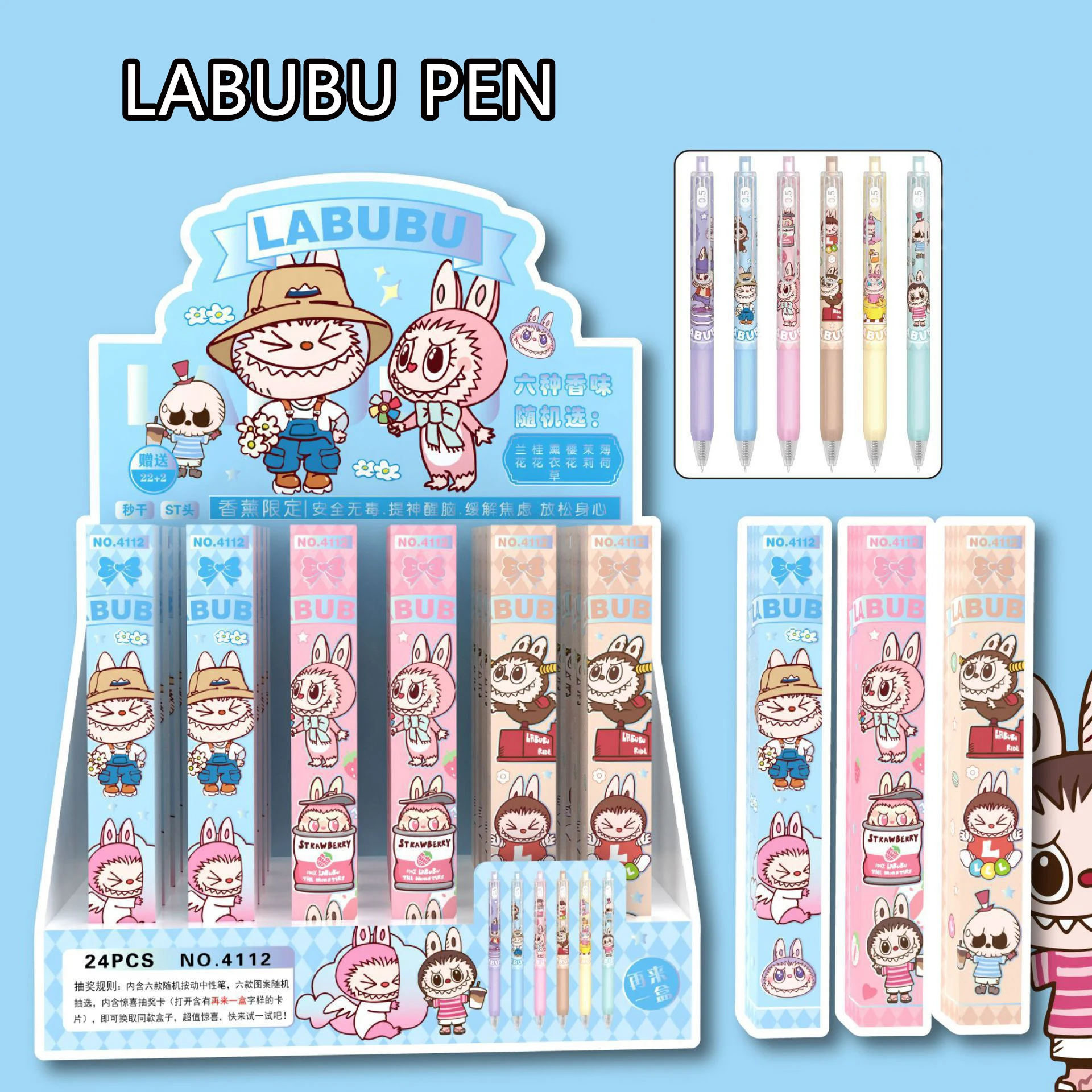 12/24pcs Labubu Gel Pen Student Quick Drying Button Single Pack Student Stationery Signature Pen 0.5 Black Writing Tool Wholesal
12/24pcs Labubu Gel Pen Student Quick Drying Button Single Pack Student Stationery Signature Pen 0.5 Black Writing Tool Wholesal