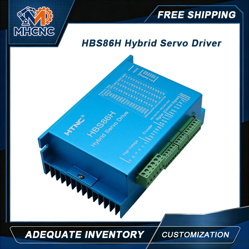 MHCNC HBS86H Hybrid Servo Driver 8A AC18-70V DC24-100V Closed Loop For Nema34 Motor Encoder CNC Robot Automation
MHCNC HBS86H Hybrid Servo Driver 8A AC18-70V DC24-100V Closed Loop For Nema34 Motor Encoder CNC Robot Automation