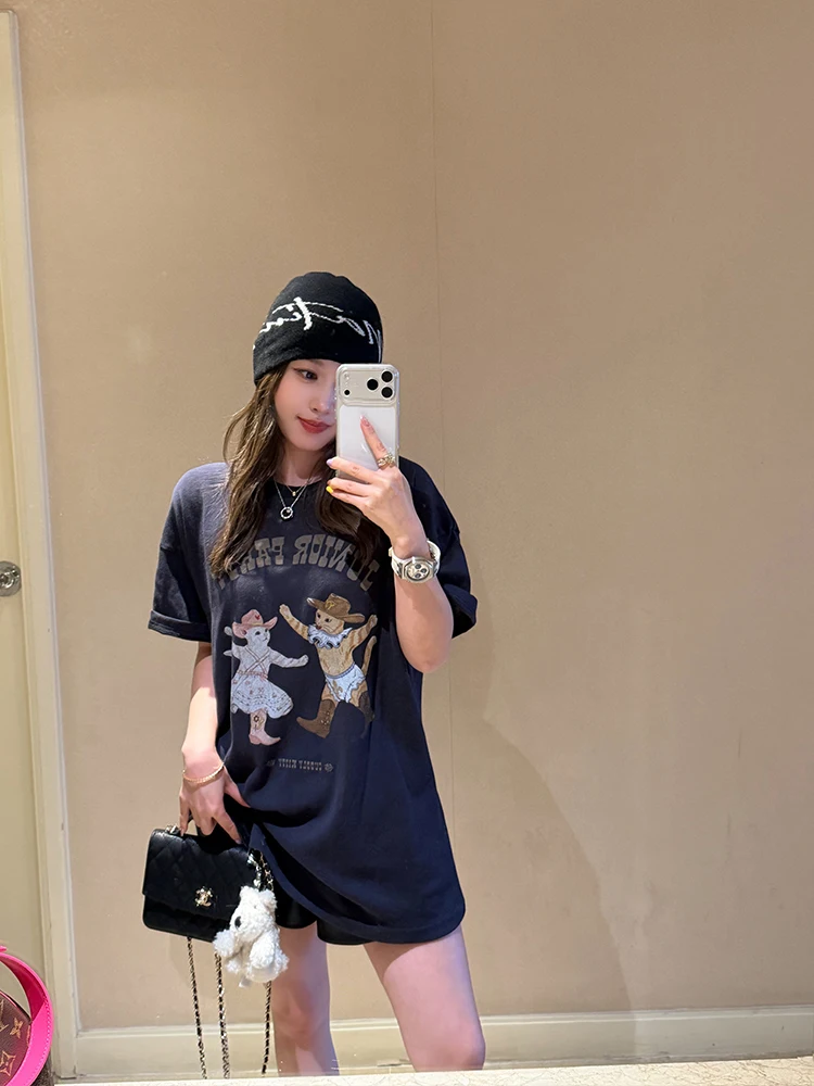Comfortable Loose Short Sleeve Women's T-shirt Retro Design Skin-friendly Cotton Top for Ladies Spring Fashion 2026
Comfortable Loose Short Sleeve Women's T-shirt Retro Design Skin-friendly Cotton Top for Ladies Spring Fashion 2026