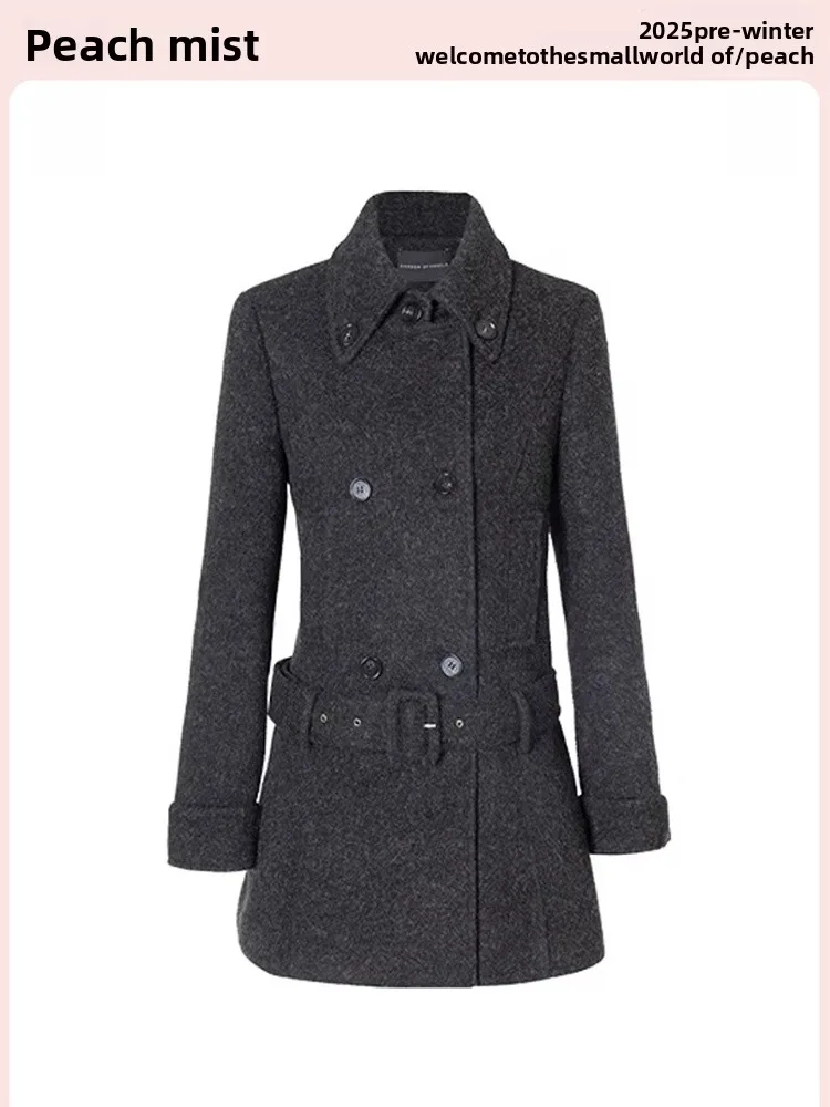 Корейское женское шерстяное пальто с двумя рядами пуговиц, облегающее пальто с завязками на талии, модная зимняя верхняя одежда
Корейское женское шерстяное пальто с двумя рядами пуговиц, облегающее пальто с завязками на талии, модная зимняя верхняя одежда