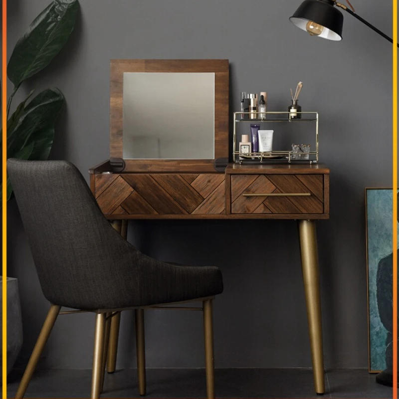 Nordic solid wood makeup table modern simple French light luxury medieval small apartment retro bedroom dressing table
Nordic solid wood makeup table modern simple French light luxury medieval small apartment retro bedroom dressing table