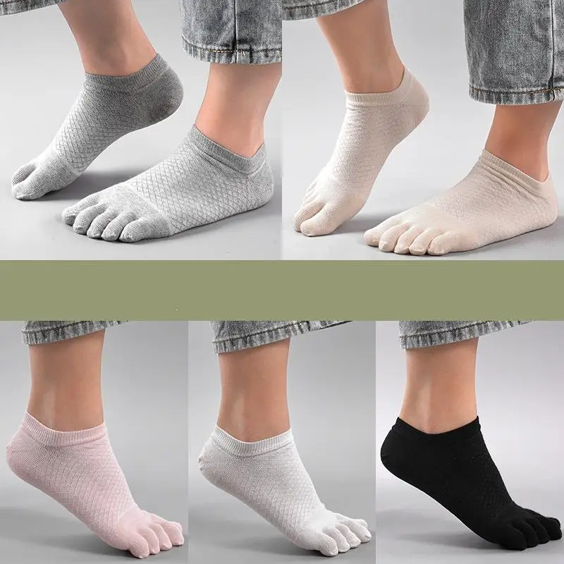 Summer Thin Ladies Five-finger Socks Breathable Short Mesh Solid Color Cotton Socks Yoga Low-top Toe Socks Set
Summer Thin Ladies Five-finger Socks Breathable Short Mesh Solid Color Cotton Socks Yoga Low-top Toe Socks Set