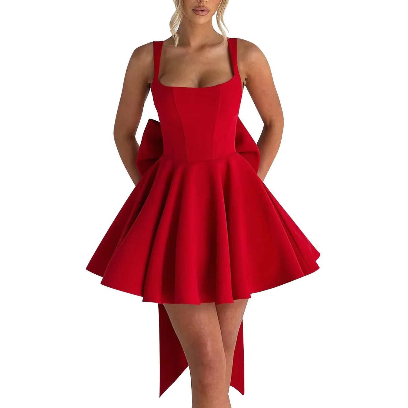 Short Red Satin Homecoming Dresses for Teens 2025 with Bow Corset Puffy A Line Short Prom Formal Party Gown Graduation Dresses
Short Red Satin Homecoming Dresses for Teens 2025 with Bow Corset Puffy A Line Short Prom Formal Party Gown Graduation Dresses