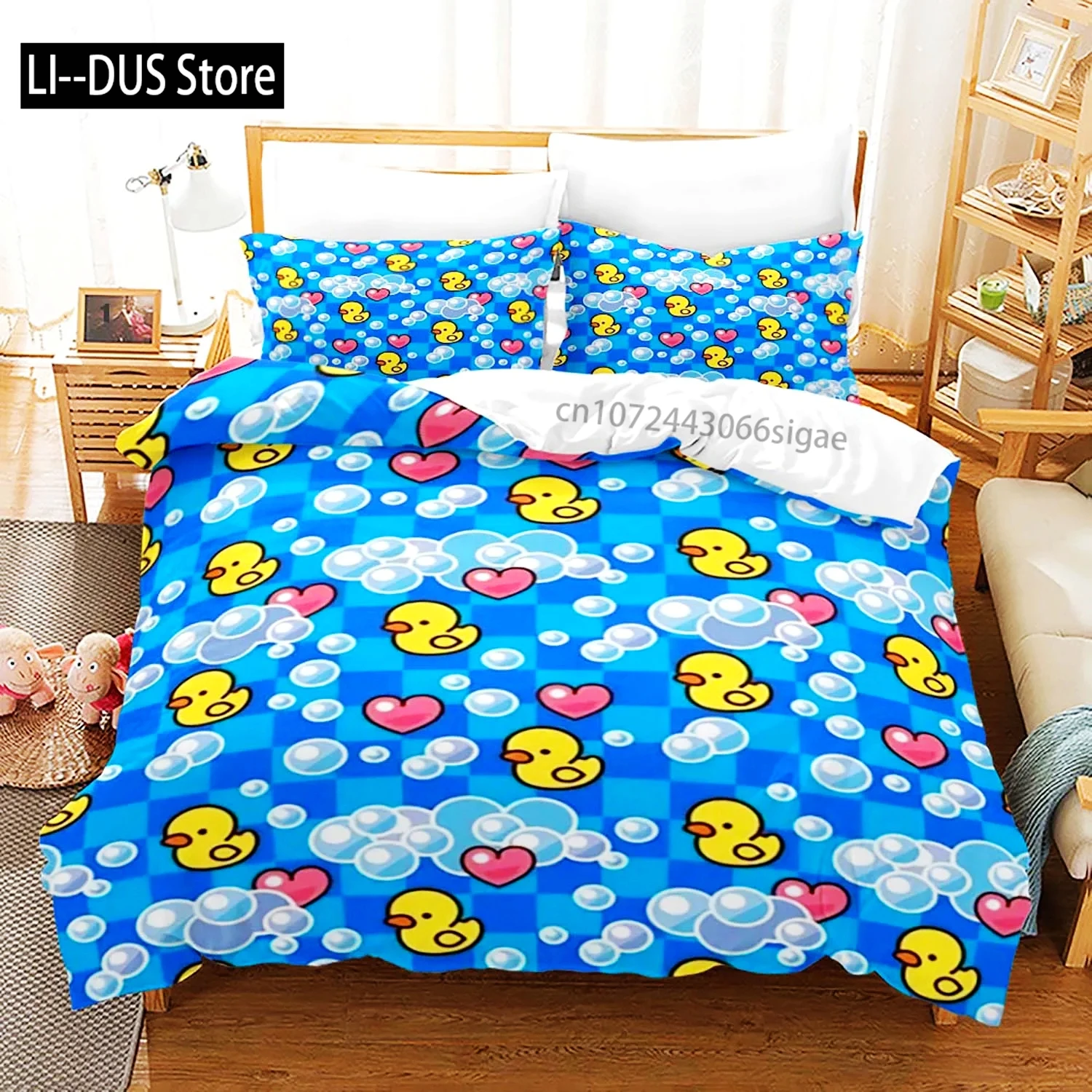 Yellow Duck 3D Print Bedding Set Single Twin Full Queen King Size Bed Set Aldult Kid Bedroom Duvetcover Sets with Pillowcase
Yellow Duck 3D Print Bedding Set Single Twin Full Queen King Size Bed Set Aldult Kid Bedroom Duvetcover Sets with Pillowcase
