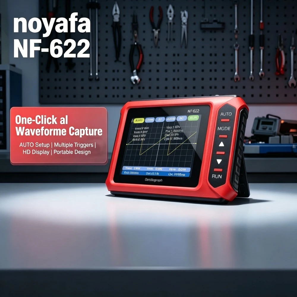 NOYAFA NF-622 Handheld Digital Oscilloscope Mini Portable Long Battery Multifunctional Electronic Repair Measuring Tool
NOYAFA NF-622 Handheld Digital Oscilloscope Mini Portable Long Battery Multifunctional Electronic Repair Measuring Tool