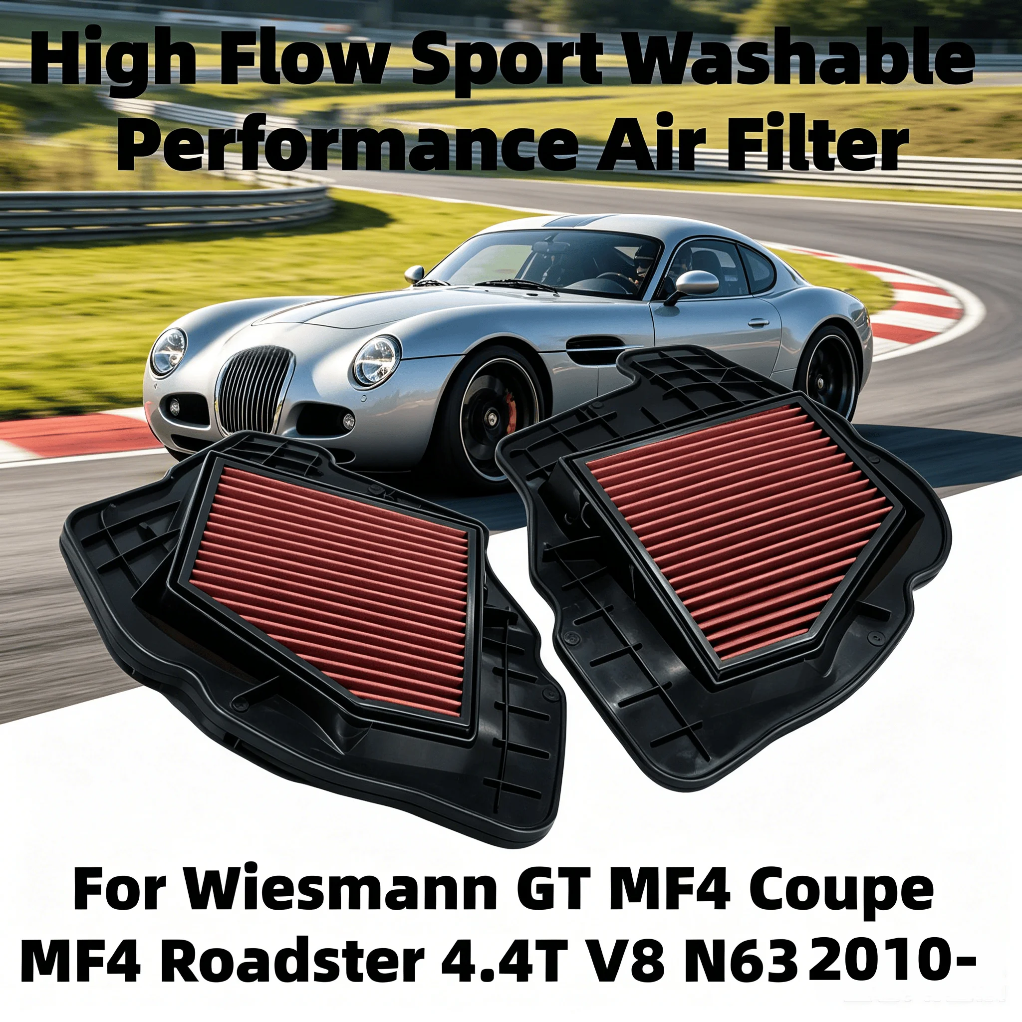 High Flow Sport Washable Performance Air Filter For Wiesmann GT MF4 Coupe MF4 Roadster 4.4T V8 N63 2010- 13717577457 13717577458
High Flow Sport Washable Performance Air Filter For Wiesmann GT MF4 Coupe MF4 Roadster 4.4T V8 N63 2010- 13717577457 13717577458