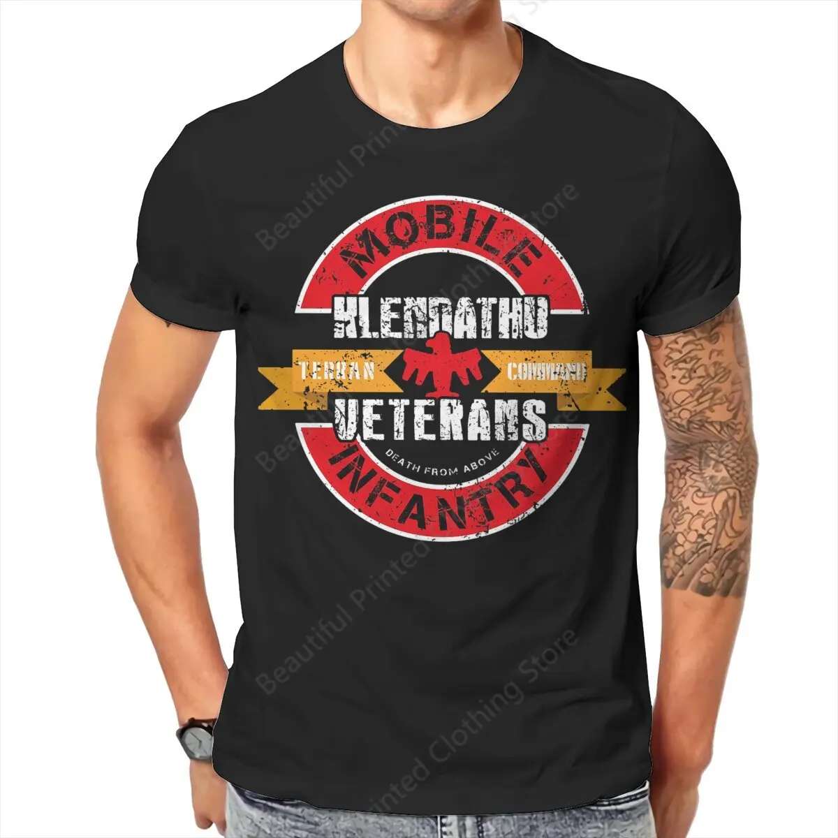 Starship Troopers Couple T-Shirt Veterans Funny Printing T-Shirts Loose Crewneck Breathable Tee Cotton Fun Tees
Starship Troopers Couple T-Shirt Veterans Funny Printing T-Shirts Loose Crewneck Breathable Tee Cotton Fun Tees