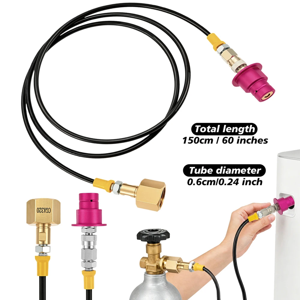Soda Machine CO2 Adapter Hose CGA320 Quick Connect 4500PSI High Pressure 60in Tube Anti Leak Refill Line For Terra Art Gaia Duo
Soda Machine CO2 Adapter Hose CGA320 Quick Connect 4500PSI High Pressure 60in Tube Anti Leak Refill Line For Terra Art Gaia Duo