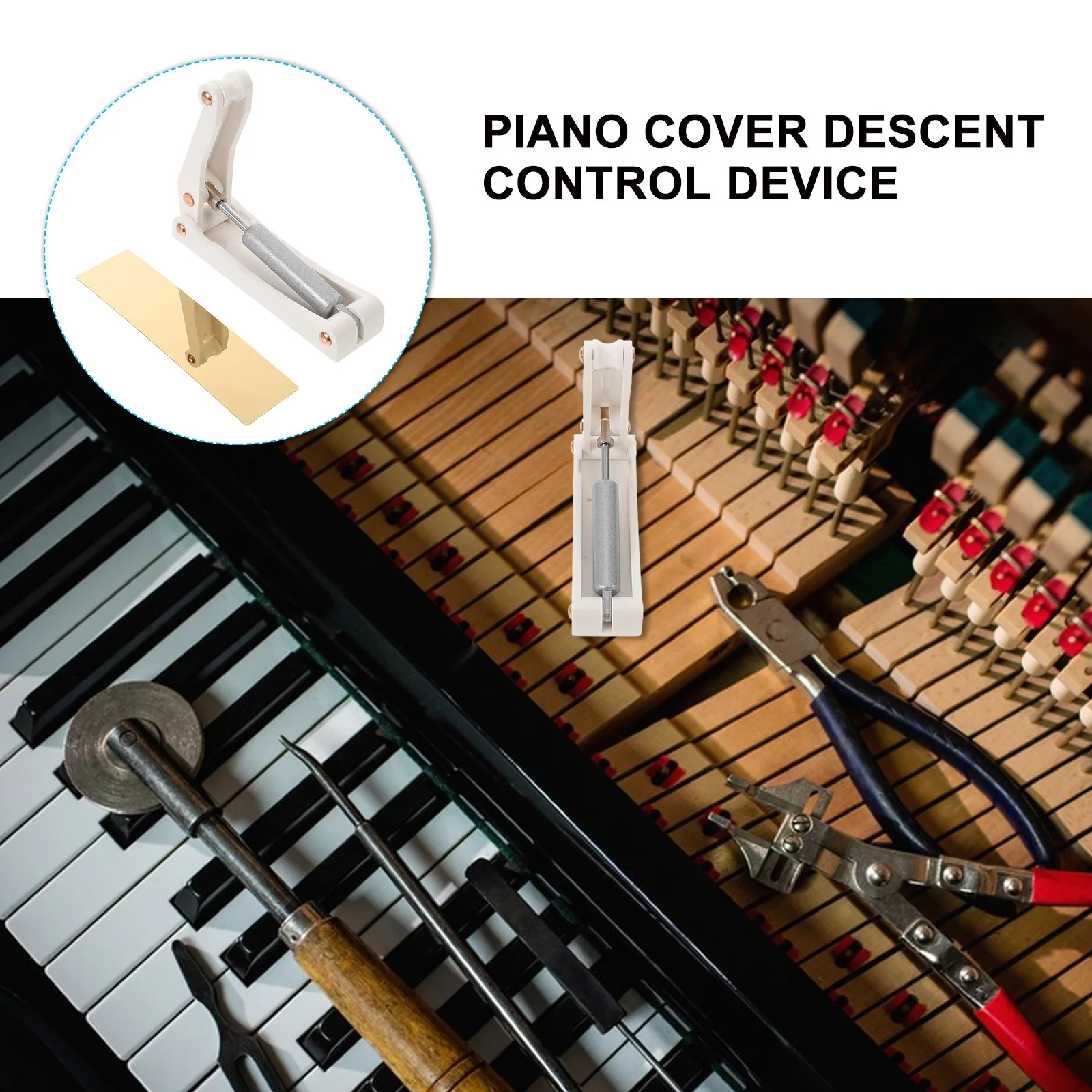 Piano Hydraulic Descend Control Slow Fall Device For Keyboard Cover Safety Protection Buffer Tool Universal Fit For All