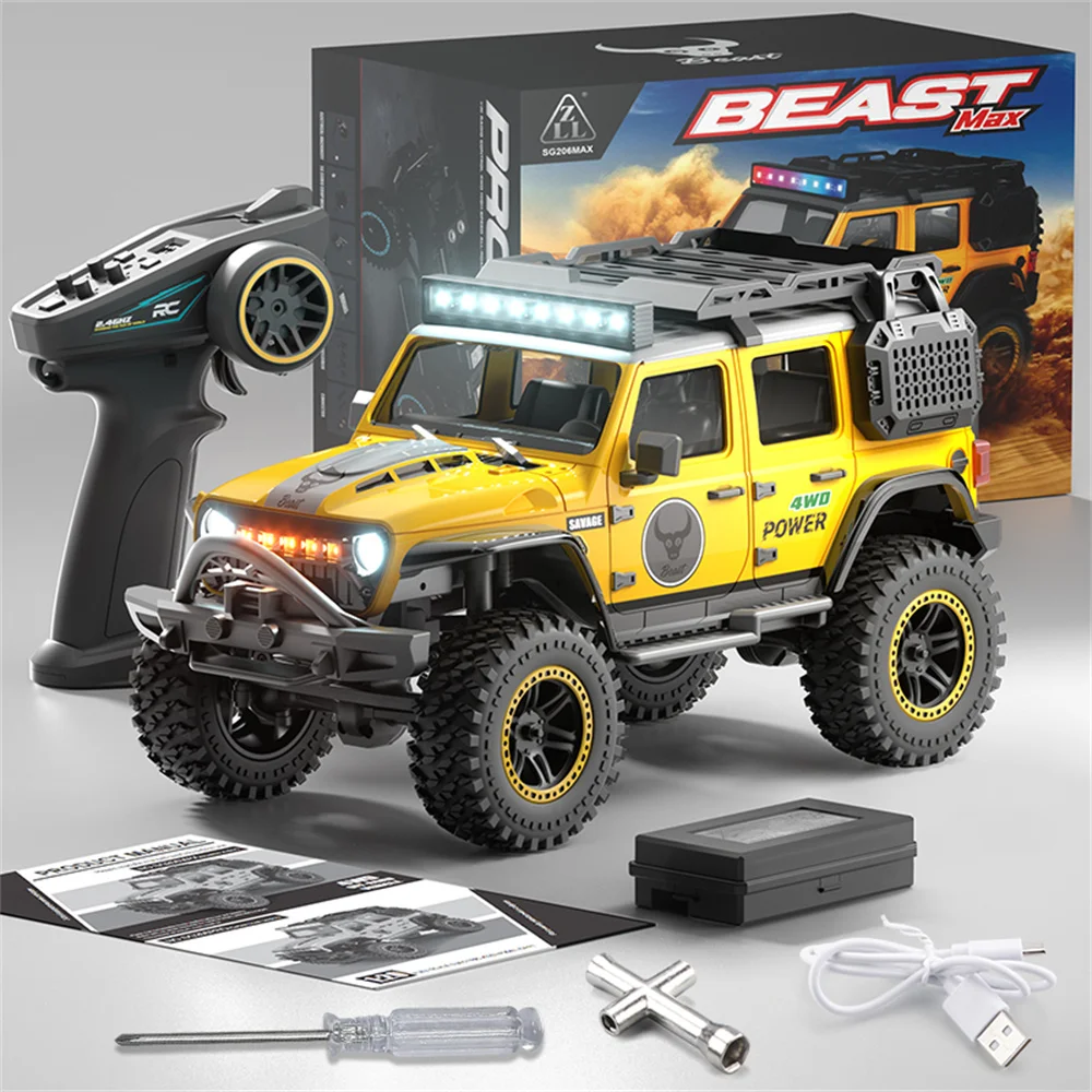 ZLL SG206 PRO/MAX RTR 1/20 2.4G 4WD Brushed/Brushless RC Car Wrangler Rock Crawler Off-Road Climbing Truck
ZLL SG206 PRO/MAX RTR 1/20 2.4G 4WD Brushed/Brushless RC Car Wrangler Rock Crawler Off-Road Climbing Truck