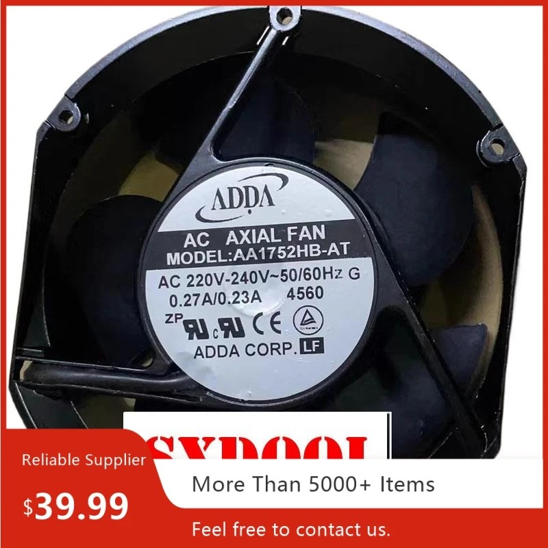 Для ADDA AA1752HB-AT 172x150x50 мм AC 230 В двойной шарикоподшипник металлический каркас VFD вентилятор
Для ADDA AA1752HB-AT 172x150x50 мм AC 230 В двойной шарикоподшипник металлический каркас VFD вентилятор