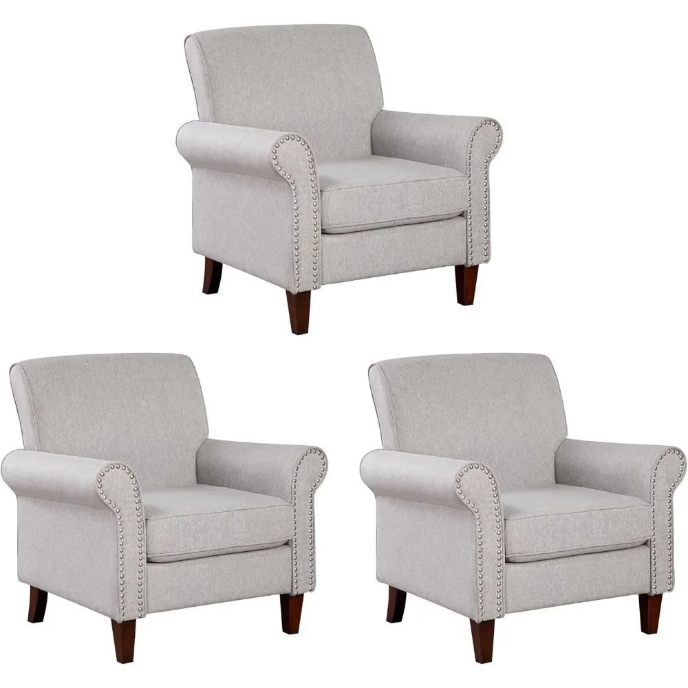 Мягкий набор стульев для гостиной из 3-х больших удобных тканевых стульев с акцентом, одинарный диван с подушкой, подвижным подлокотником и гвоздями.
Мягкий набор стульев для гостиной из 3-х больших удобных тканевых стульев с акцентом, одинарный диван с подушкой, подвижным подлокотником и гвоздями.