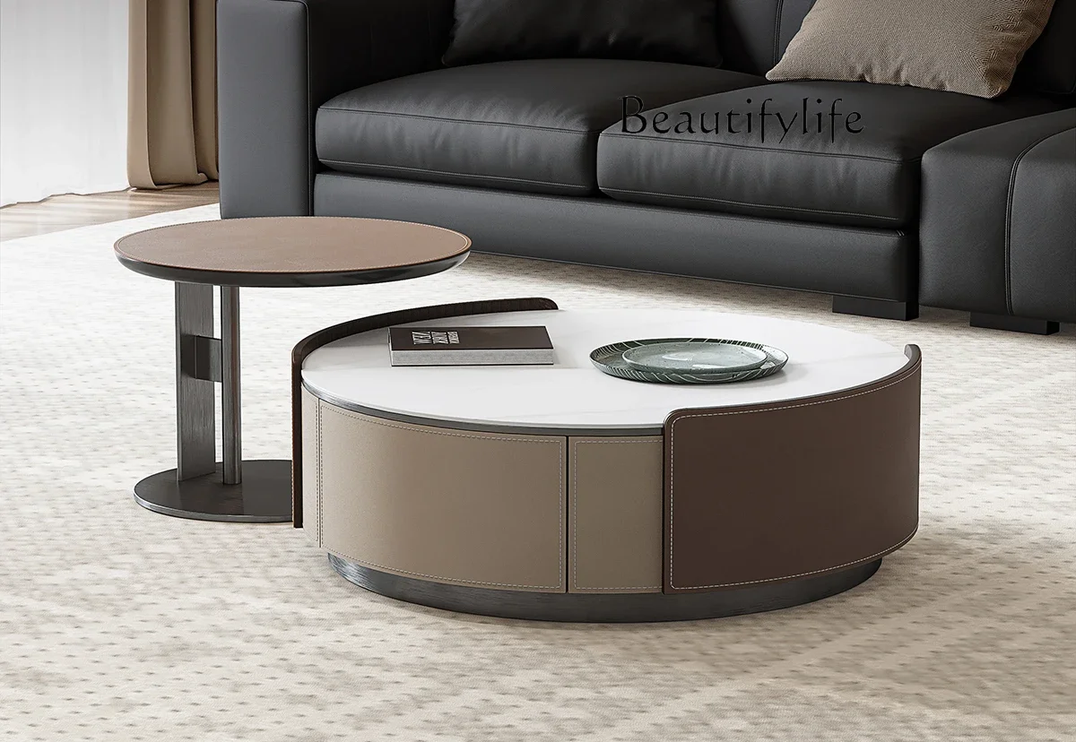 Round coffee table light luxury high sense living room rock slab designer high sense fashion simple
Round coffee table light luxury high sense living room rock slab designer high sense fashion simple