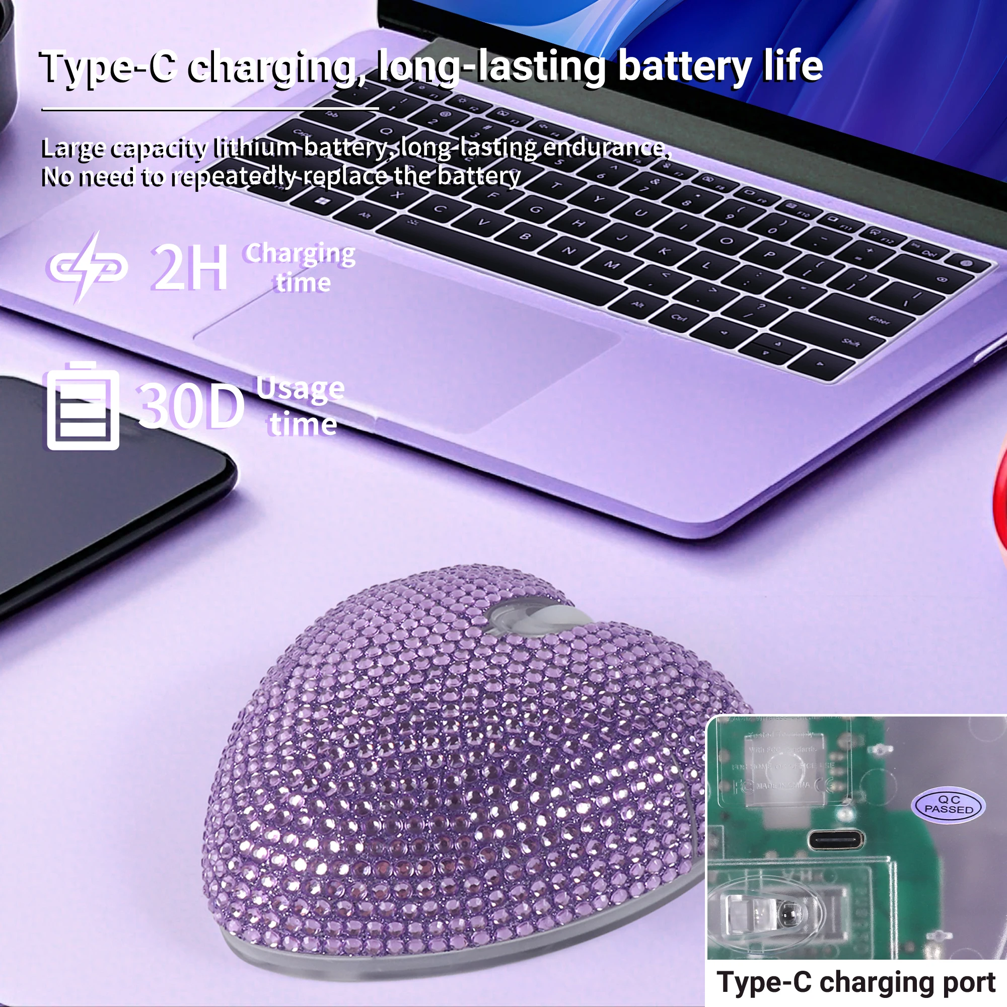 Mini Love Mouse Rechargeable RGB Light Effect Wireless 2.4G Bluetooth Dual-mode Shining Appearance Wide Compatible Office Use
Mini Love Mouse Rechargeable RGB Light Effect Wireless 2.4G Bluetooth Dual-mode Shining Appearance Wide Compatible Office Use