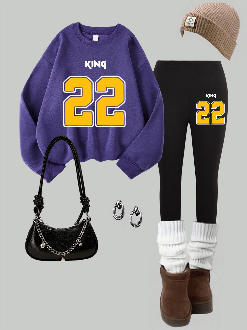 Женские толстовки с принтом King Number 22, комплект из 2 предметов, леггинсы, зимние теплые флисовые штаны с капюшоном, уличная женская одежда для бега
Женские толстовки с принтом King Number 22, комплект из 2 предметов, леггинсы, зимние теплые флисовые штаны с капюшоном, уличная женская одежда для бега