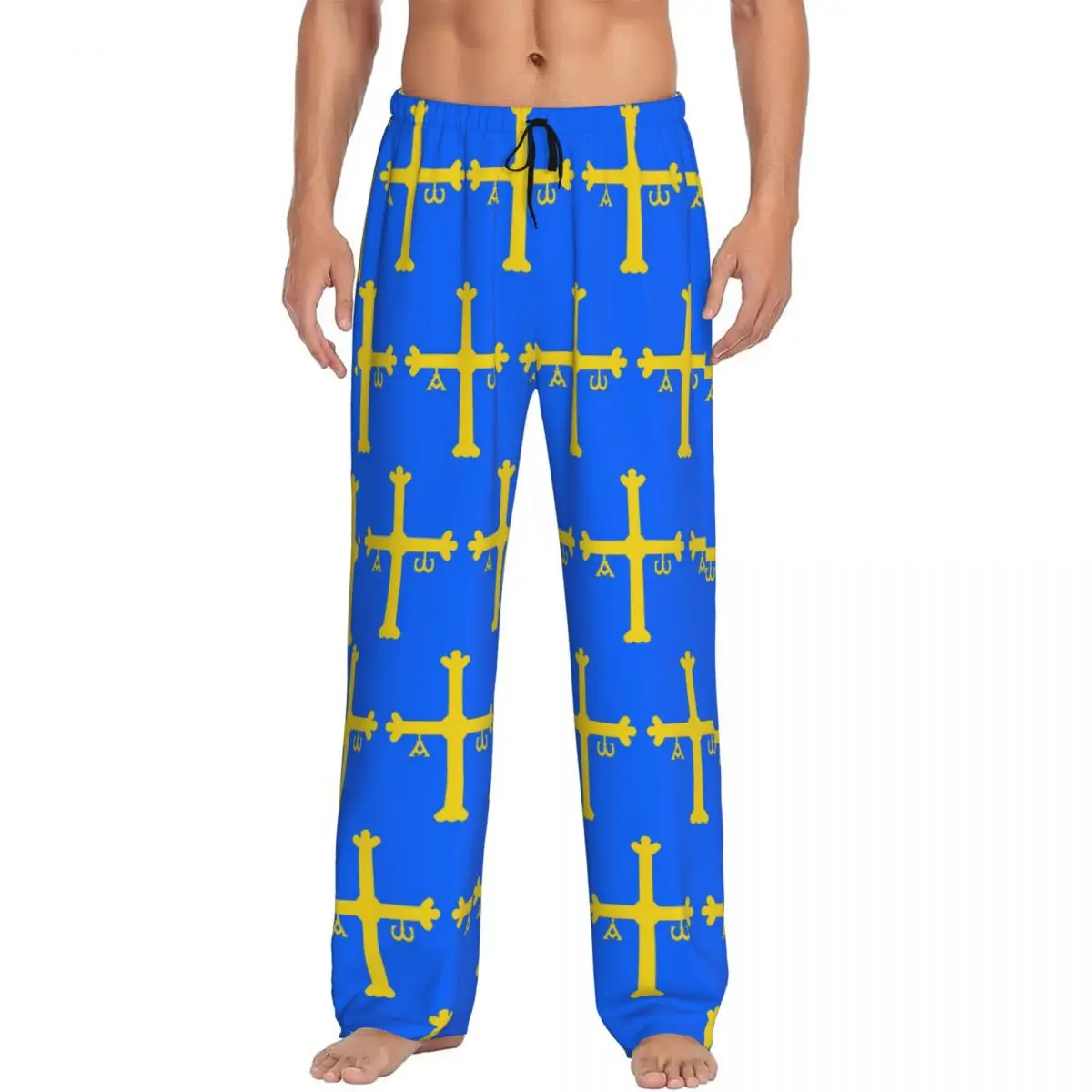 Custom Asturias Flag Pajama Pants Men Sleepwear Sleep Lounge Bottoms with Pockets
Custom Asturias Flag Pajama Pants Men Sleepwear Sleep Lounge Bottoms with Pockets