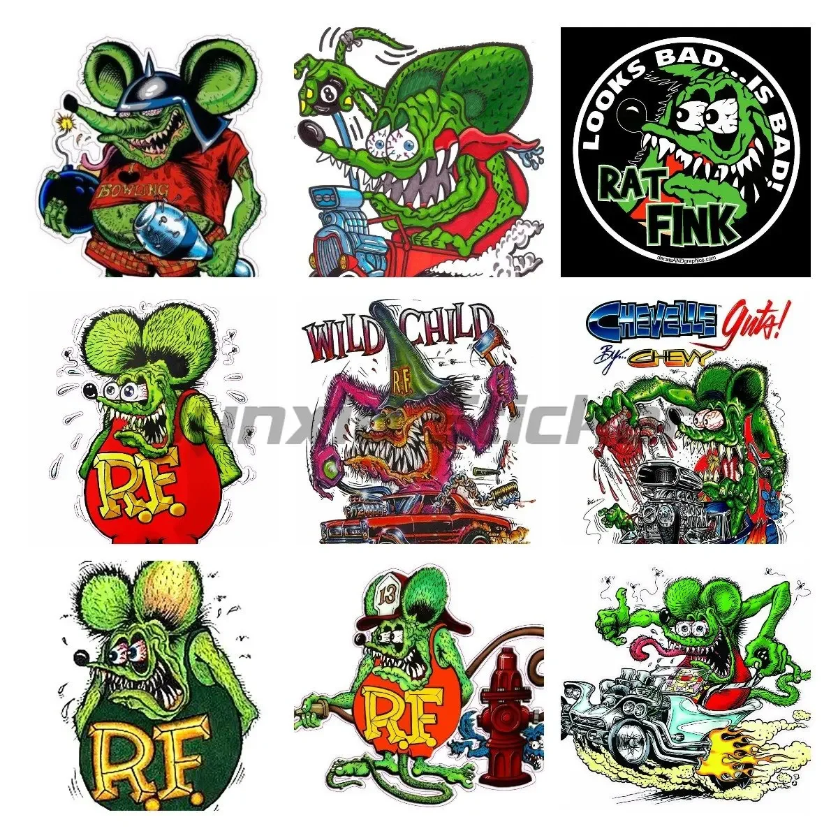 RAT FINK Classic Design Creative Funny Car Styling Cover Scratches Bumper Bodywork Windshield Cartoon Protector Decal 
RAT FINK Classic Design Creative Funny Car Styling Cover Scratches Bumper Bodywork Windshield Cartoon Protector Decal