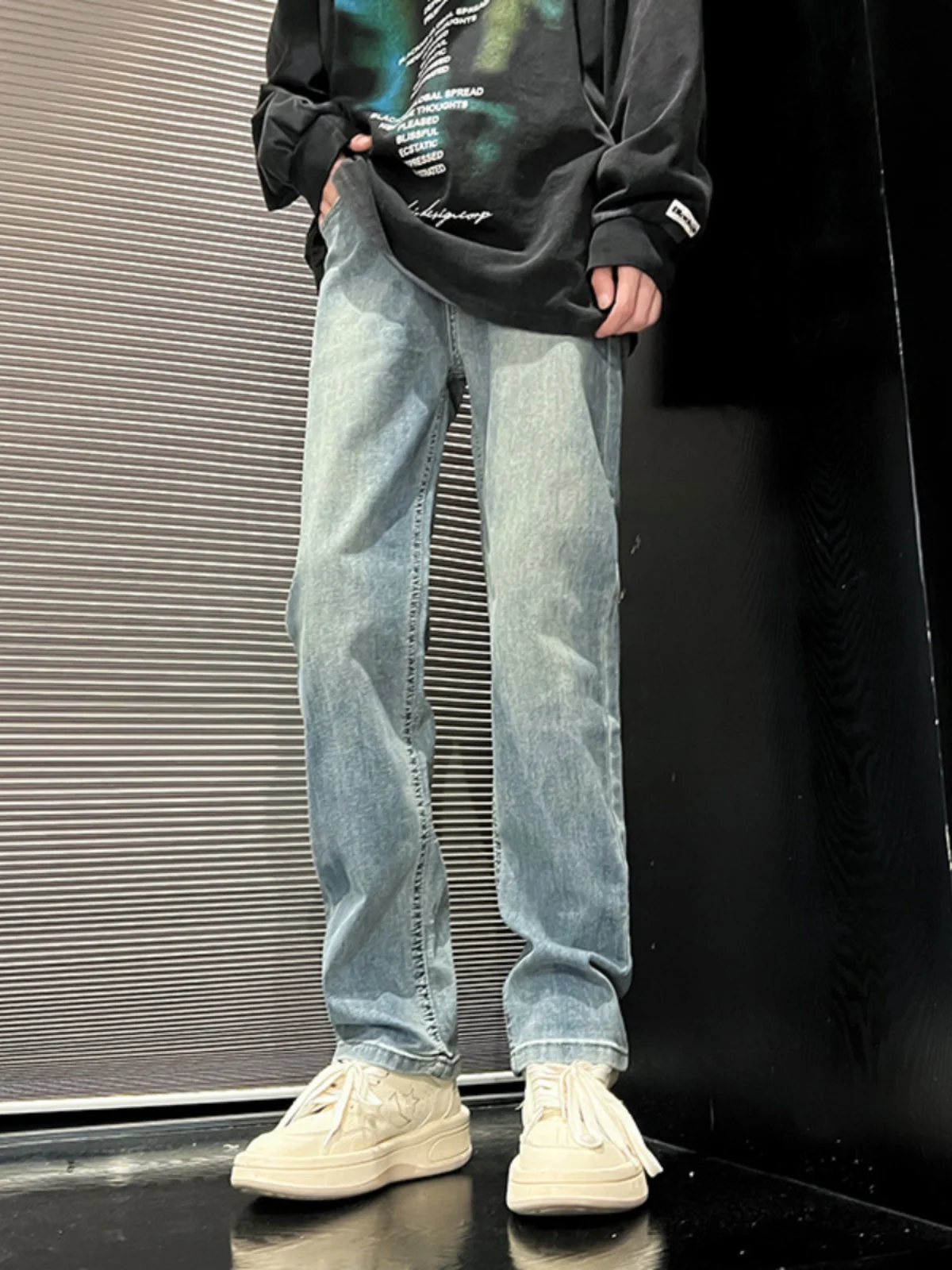 Waed Denim Jeans Slim Fit Straight Leg Long Trousers Autumn Sle High Street Trend Blue Color American Vibe Men's Faion
Waed Denim Jeans Slim Fit Straight Leg Long Trousers Autumn Sle High Street Trend Blue Color American Vibe Men's Faion