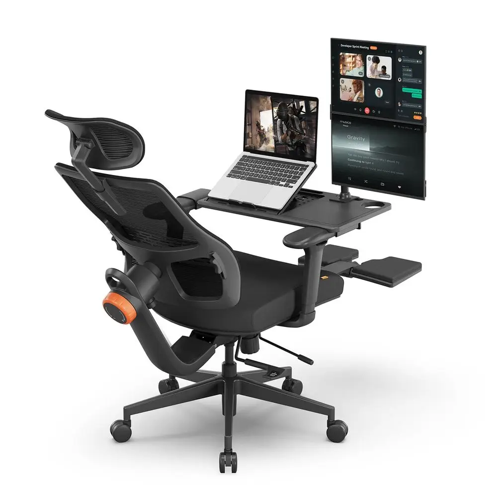 Ergonomic Office Chair with Laptop Tray Desk Chair with 4D Armrests, Dynamic Lumbar Support, ComFootrest amp 136 Recline High B
Ergonomic Office Chair with Laptop Tray Desk Chair with 4D Armrests, Dynamic Lumbar Support, ComFootrest amp 136 Recline High B