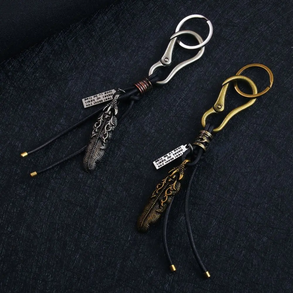 Durable Fashion Bronze Feather Keychain Vintage Creative Car Key Ring Alloy Simplicity Bag Pendant Hanging Accessories
Durable Fashion Bronze Feather Keychain Vintage Creative Car Key Ring Alloy Simplicity Bag Pendant Hanging Accessories