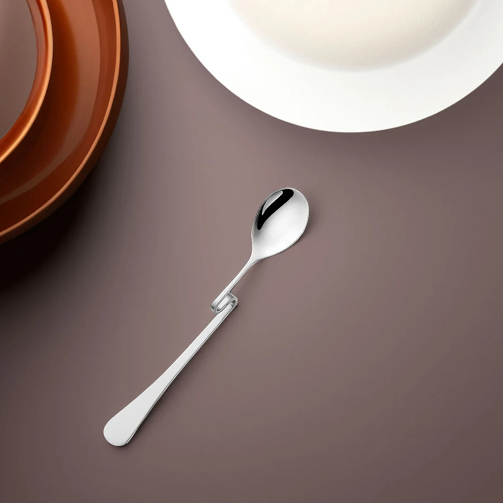 6 Pcs Stainless Spoon Long Handle Teaspoons for Stirring Dessert Espresso Bent Design Hanging Storage
6 Pcs Stainless Spoon Long Handle Teaspoons for Stirring Dessert Espresso Bent Design Hanging Storage