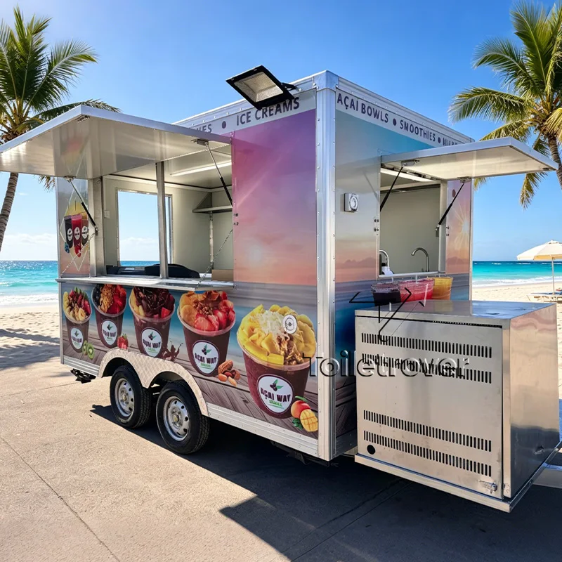 Street Friendly Mobile Food Cart Innovative Custom Food Trailer For Europe Commercial Street Vending Catering Trailer for Sale
Street Friendly Mobile Food Cart Innovative Custom Food Trailer For Europe Commercial Street Vending Catering Trailer for Sale