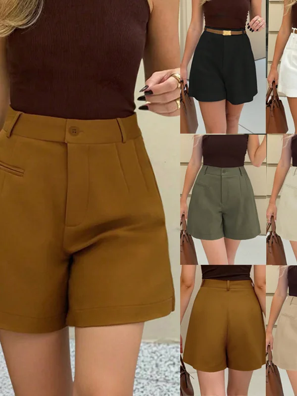 High Waist Loose Fit Women's Shorts Casual Style Cotton Polyester Blend Straight Leg Short Pants for Ladies Summer Collection
High Waist Loose Fit Women's Shorts Casual Style Cotton Polyester Blend Straight Leg Short Pants for Ladies Summer Collection
