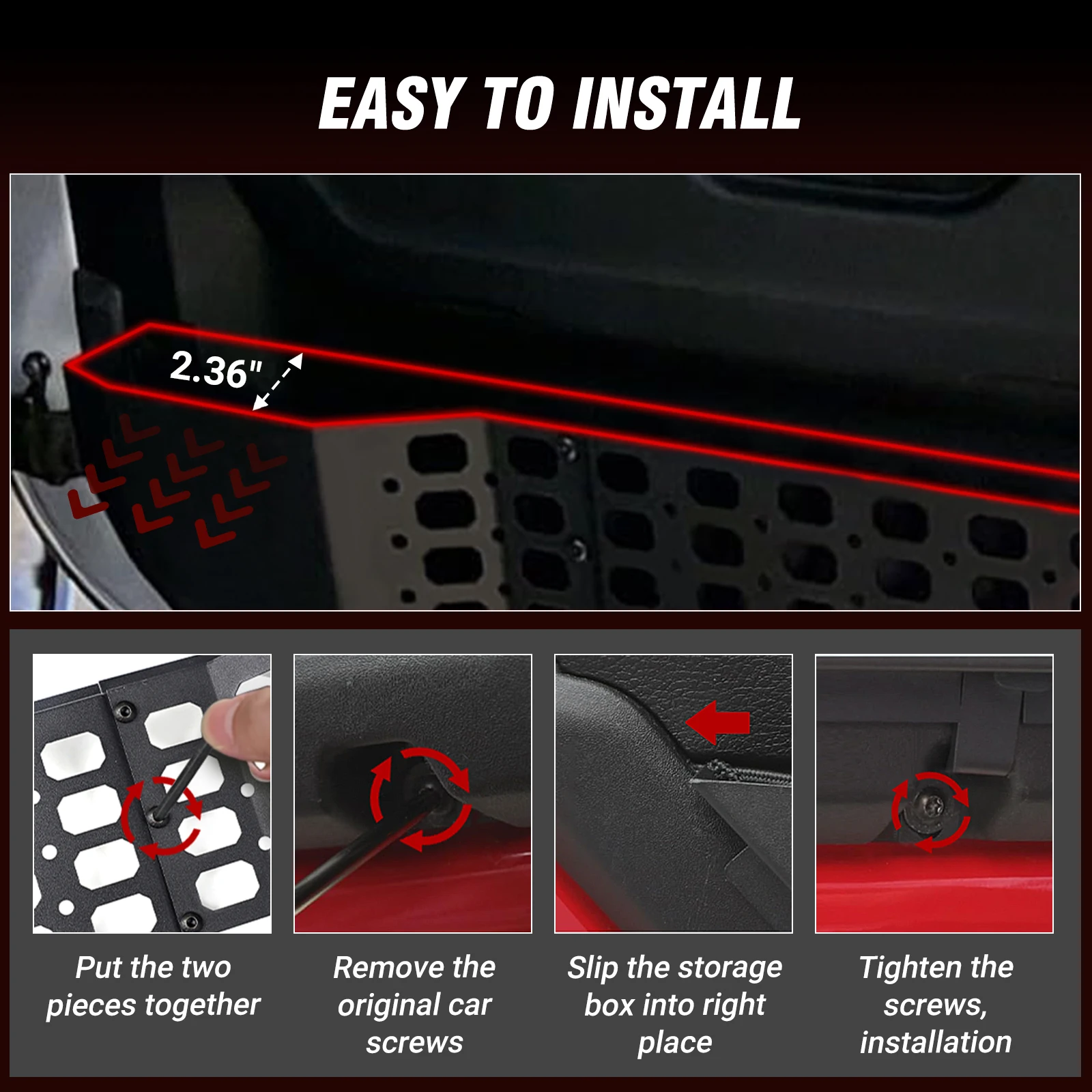 Metal Car Front Door Pocket Storage Box Interior Accessories Rack Door For Jeep Wrangler JL JLU 4XE 2018-25 Gladiator JT 2020-25
Metal Car Front Door Pocket Storage Box Interior Accessories Rack Door For Jeep Wrangler JL JLU 4XE 2018-25 Gladiator JT 2020-25
