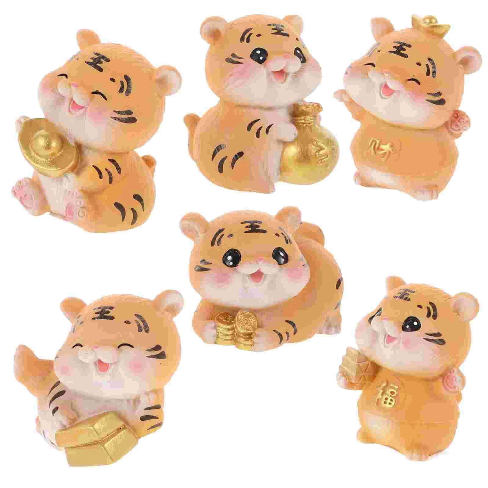 6 Pcs Lucky Tiger Ornament Toy Decors Animals Figurines Decorations Car Ornaments Interior Resin Child
6 Pcs Lucky Tiger Ornament Toy Decors Animals Figurines Decorations Car Ornaments Interior Resin Child