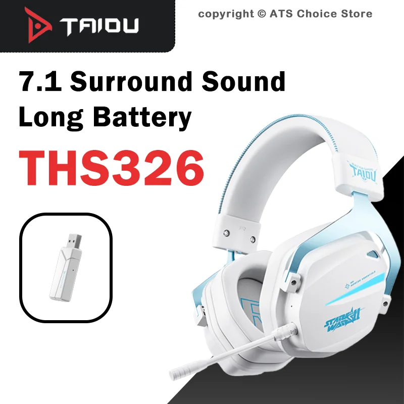 TAIDU THS326 Wireless Gaming Headset 4 Mode 2.4G Bluetooth 5.4 Wired 7.1 Surround 50mm Driver ENC Mic RGB Headphone FPS Gamer
TAIDU THS326 Wireless Gaming Headset 4 Mode 2.4G Bluetooth 5.4 Wired 7.1 Surround 50mm Driver ENC Mic RGB Headphone FPS Gamer