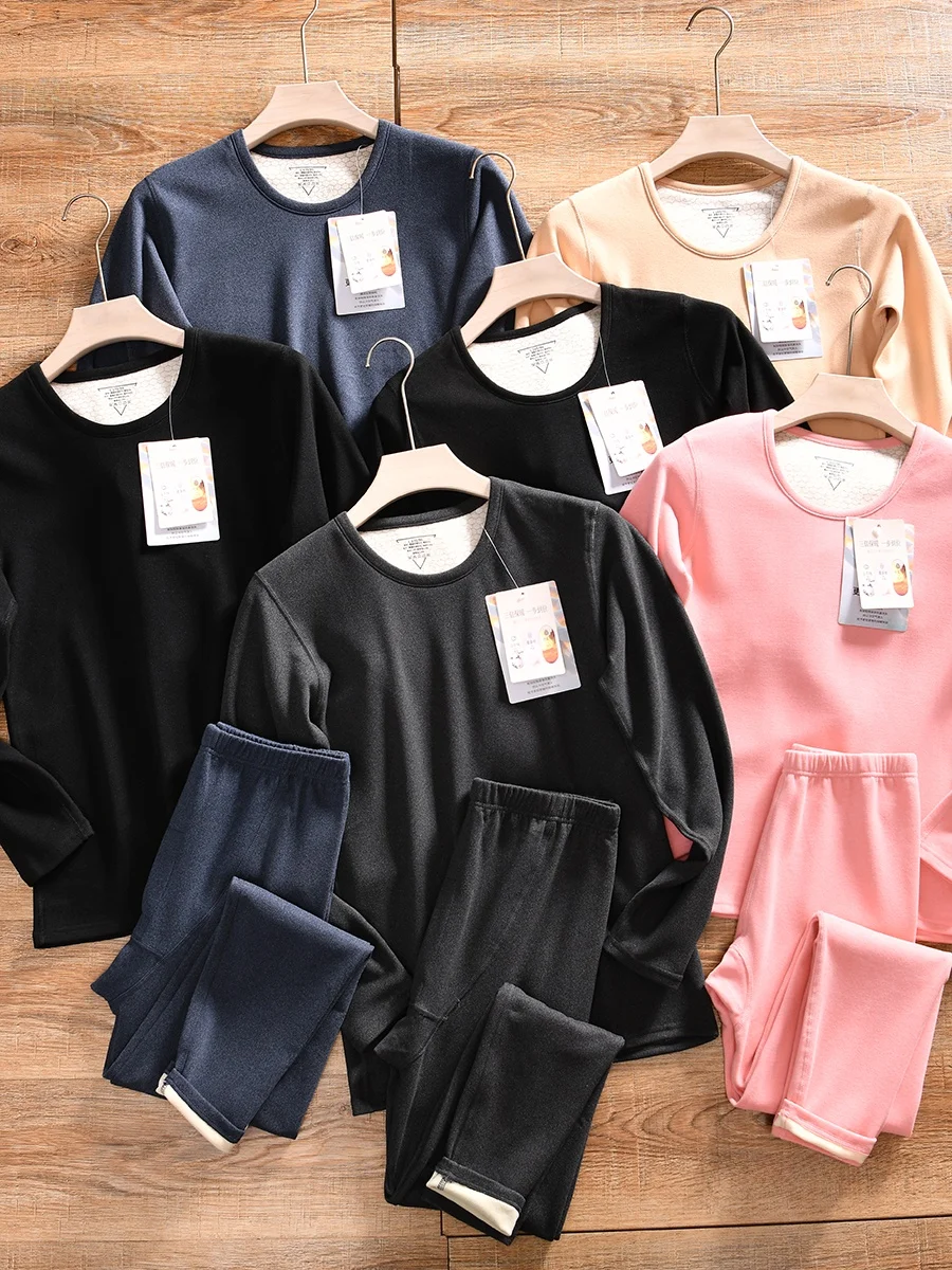 Couples Thermal Set Double-Sided Fleece Slim Fit round Neck Long Sleeve Home Wear Youth Polyester Spandex Warmth Comfortable
Couples Thermal Set Double-Sided Fleece Slim Fit round Neck Long Sleeve Home Wear Youth Polyester Spandex Warmth Comfortable