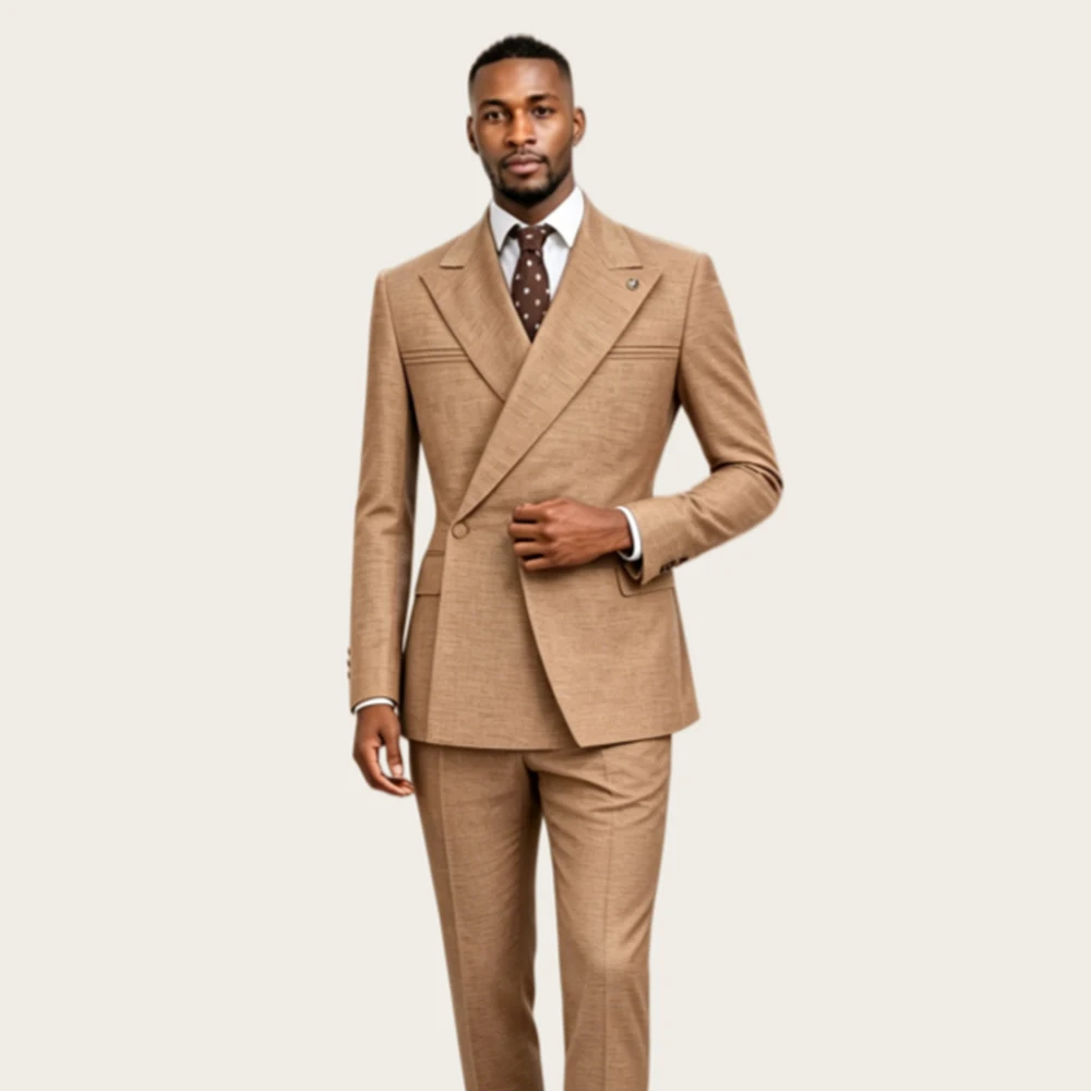 Mophiel Wedding Men's Suits for Man Peaked Lapel One Button Khaki Prom Party Slim Fit Business Blazer Jacket+Pants Customized
Mophiel Wedding Men's Suits for Man Peaked Lapel One Button Khaki Prom Party Slim Fit Business Blazer Jacket+Pants Customized