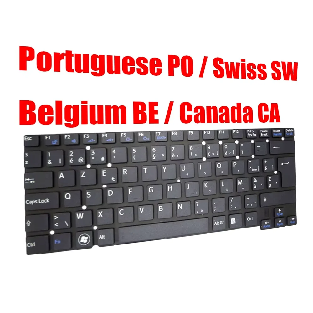 SW BE PO CA Laptop Keyboard For SONY SVT13 HMB8809NWA252A 149110511CH 149034451IT 149111111BE Portuguese Swiss Belgium Black
SW BE PO CA Laptop Keyboard For SONY SVT13 HMB8809NWA252A 149110511CH 149034451IT 149111111BE Portuguese Swiss Belgium Black