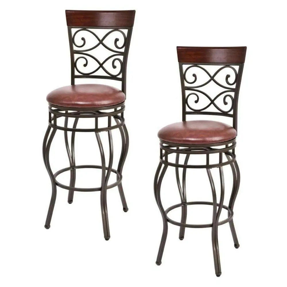 Bar Stools Set of 2, 360 Degree Swivel, 30 Bar Height Bar Stools, Leather Padded Seat Bistro Dining Kitchen Pub Metal Chairs wi
Bar Stools Set of 2, 360 Degree Swivel, 30 Bar Height Bar Stools, Leather Padded Seat Bistro Dining Kitchen Pub Metal Chairs wi