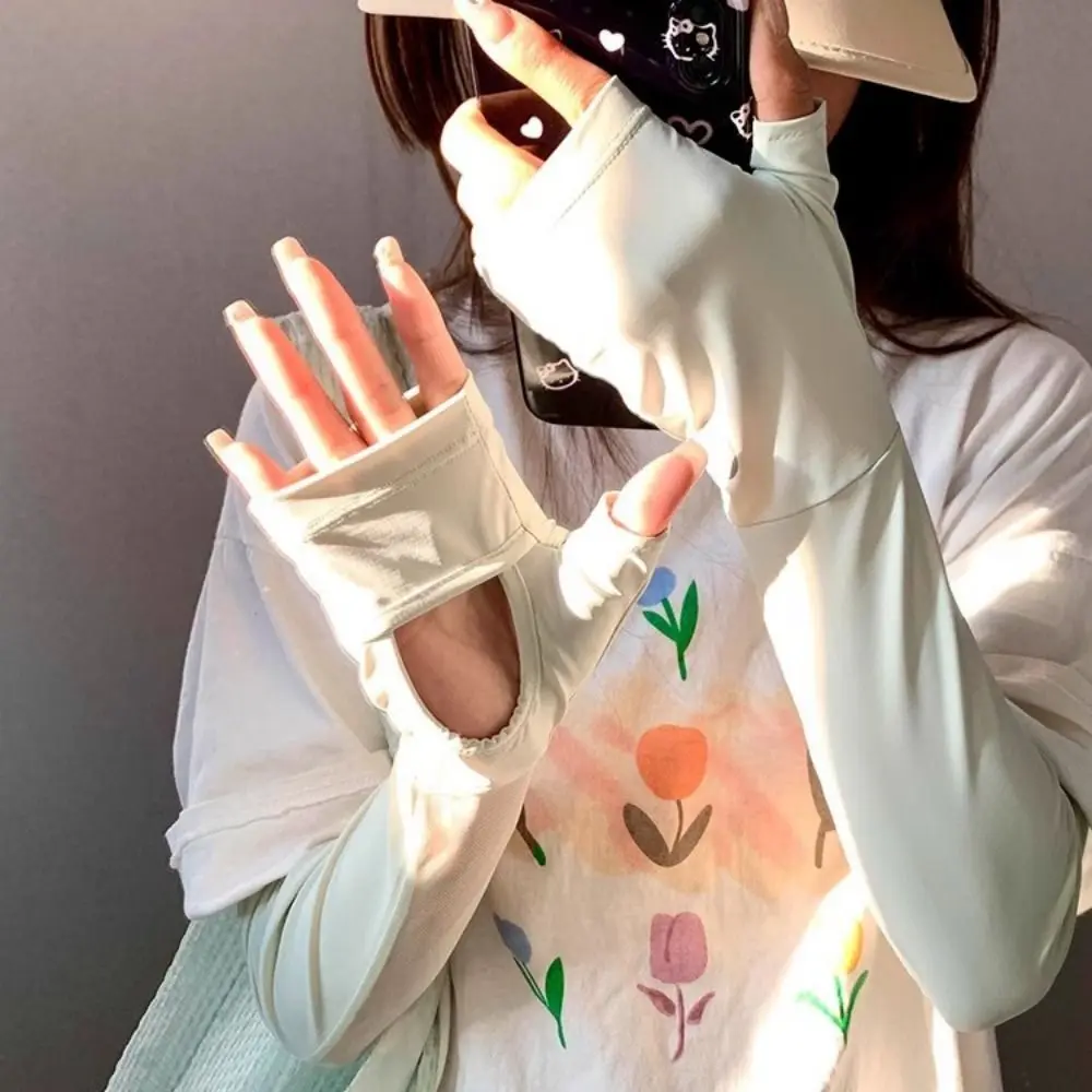 Cute Elastic Long Ice Silk Sleeves Ice Sleeves Mesh Sunscreen Arm Covers Anti-UV Thin Cycling Gloves Summer
Cute Elastic Long Ice Silk Sleeves Ice Sleeves Mesh Sunscreen Arm Covers Anti-UV Thin Cycling Gloves Summer