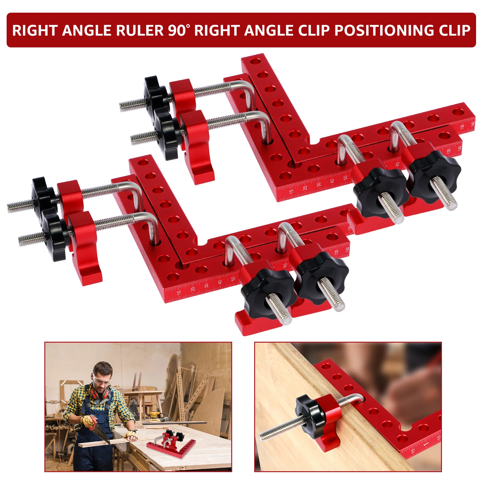 2/4Pcs Corner Clamp Aluminum Alloy 90 Degree Clamp Precise L-Type Positioning Square Clamp with Fixer for DIY Picture Frame
2/4Pcs Corner Clamp Aluminum Alloy 90 Degree Clamp Precise L-Type Positioning Square Clamp with Fixer for DIY Picture Frame